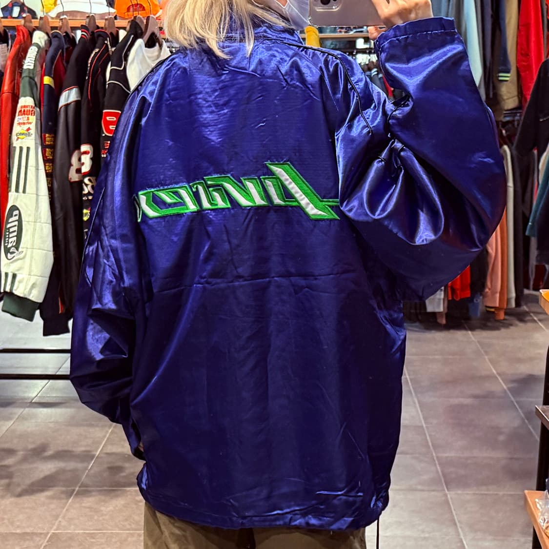 [NO.9] 아비렉스 블루 새틴 코치 자켓 상품이미지5