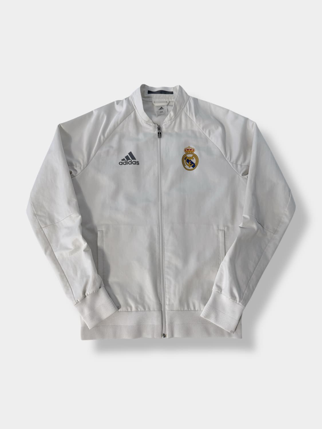 아디다스 레알마드리드 화이트 나일론 트랙 집업 자켓 상품이미지1