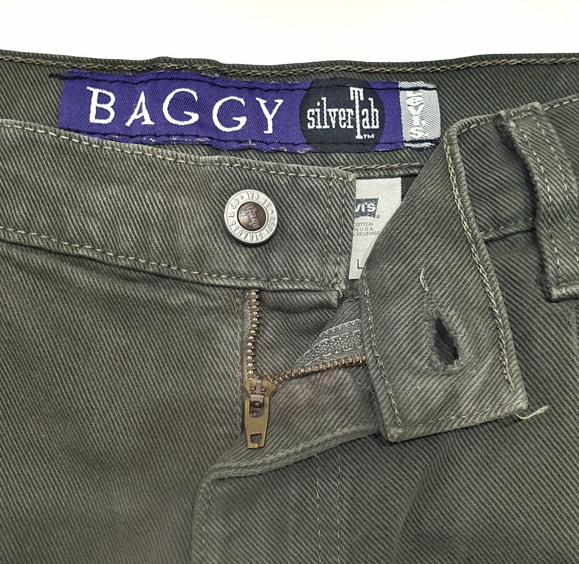 리바이스 실버탭 배기 빈티지 90s 카키그린 36 상품이미지5