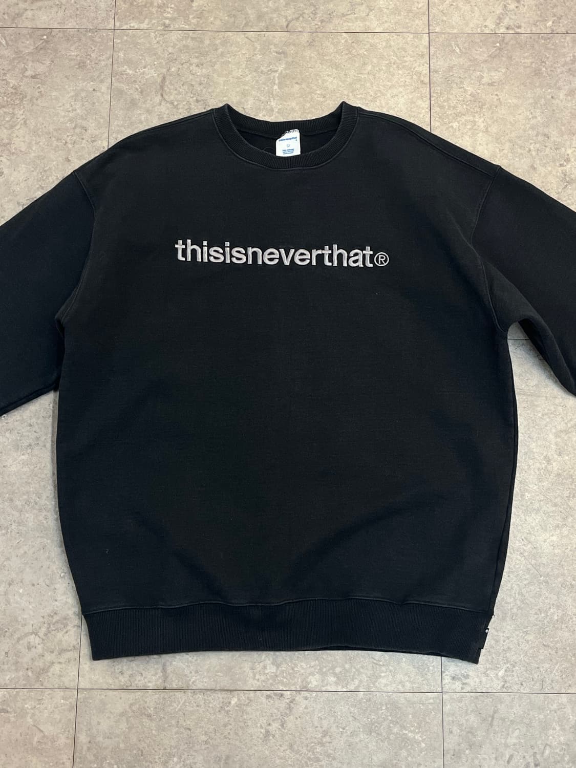 디스이즈네버뎃 맨투맨 블랙 L #csz2272  상품이미지5