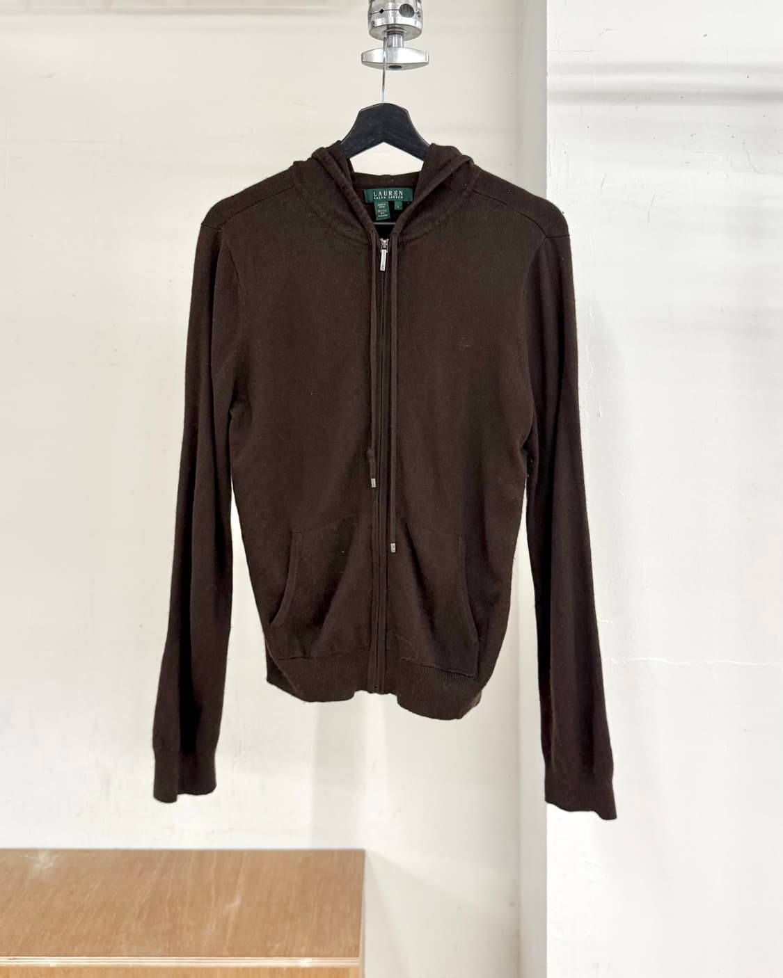 로렌 랄프로렌 브라운 니트 후드집업 상품이미지1