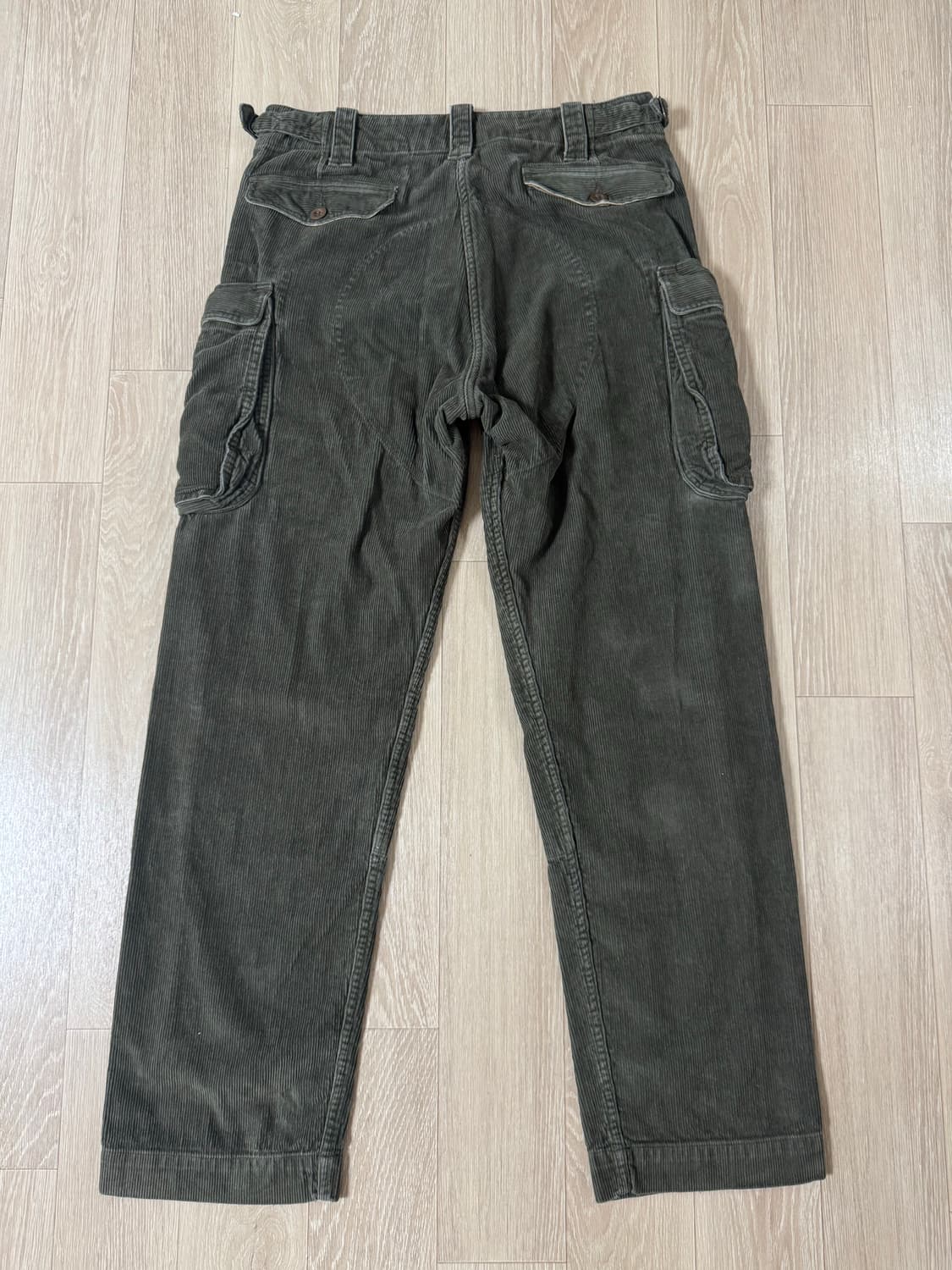 32/32 더블알엘 올리브 코듀로이 카고 바지 상품이미지6