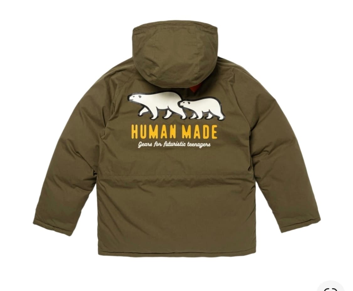휴먼메이드 다운 파카 올리브 드랩 XL 상품이미지1