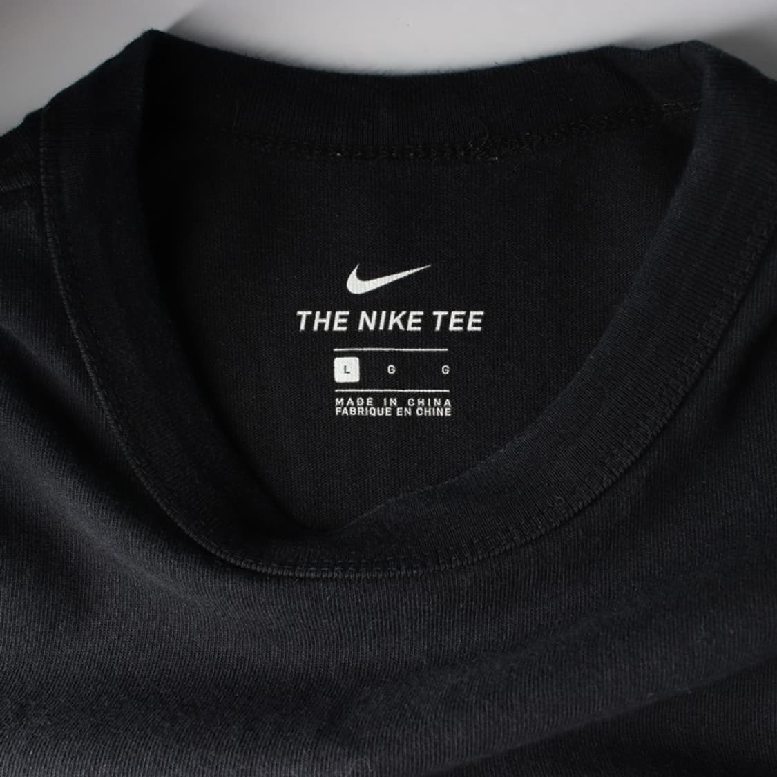 나이키 센터 블루 스우시 자수 블랙 티셔츠 L 상품이미지5
