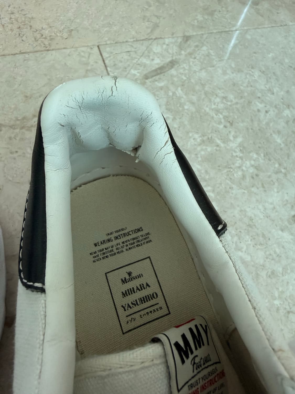 메종 미하라 야스히로 블레이키 OG 솔 캔버스 화이트 EU43 상품이미지7