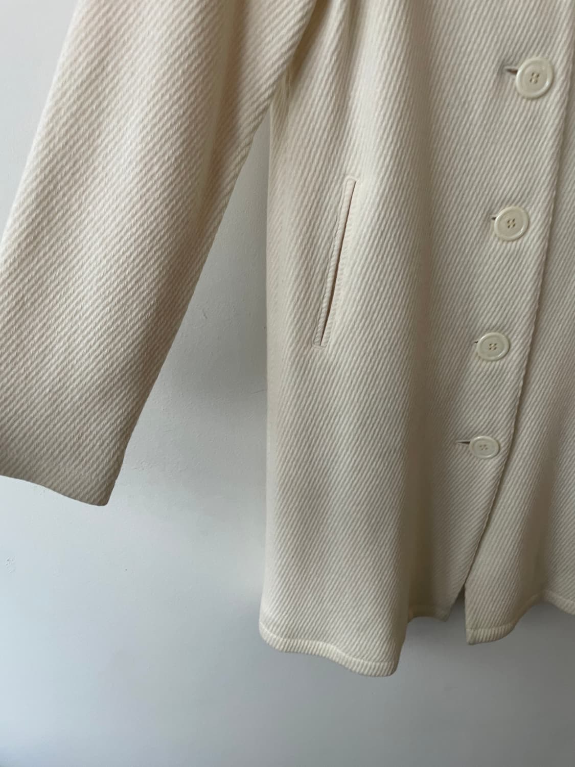 vintage ivory high-neck knit coat 상품이미지5