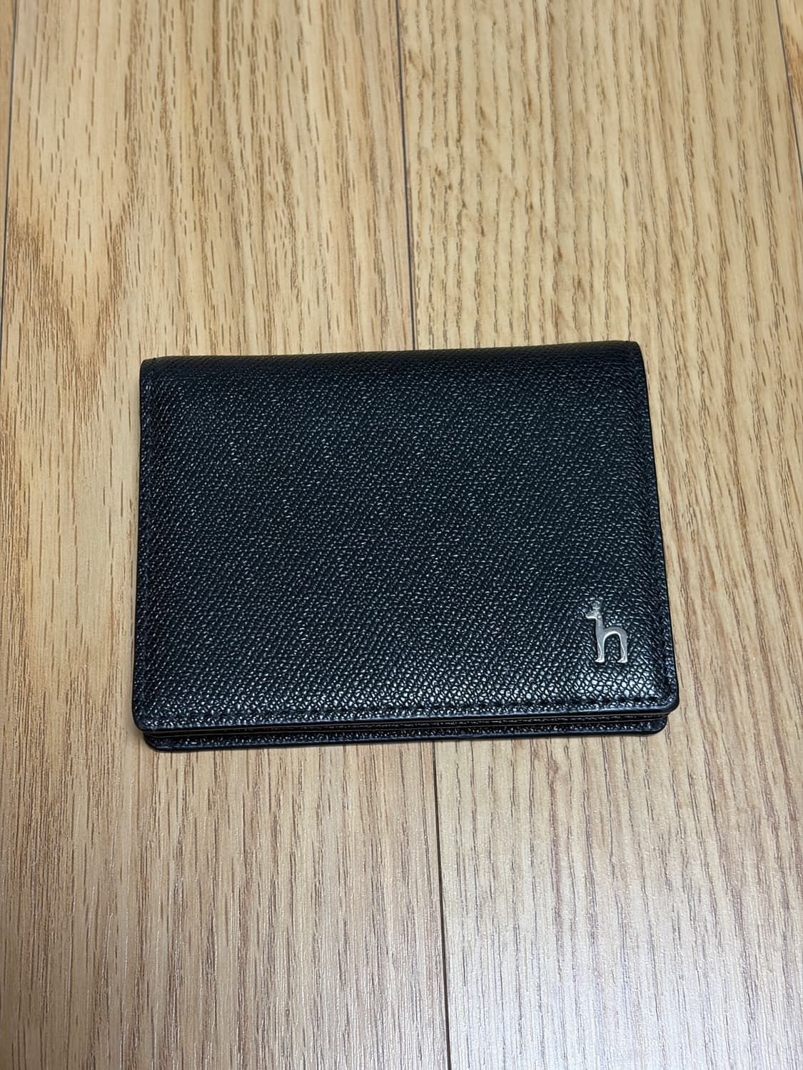 헤지스 소가죽 슬림 명함지갑 카드지갑 블랙 상품이미지2