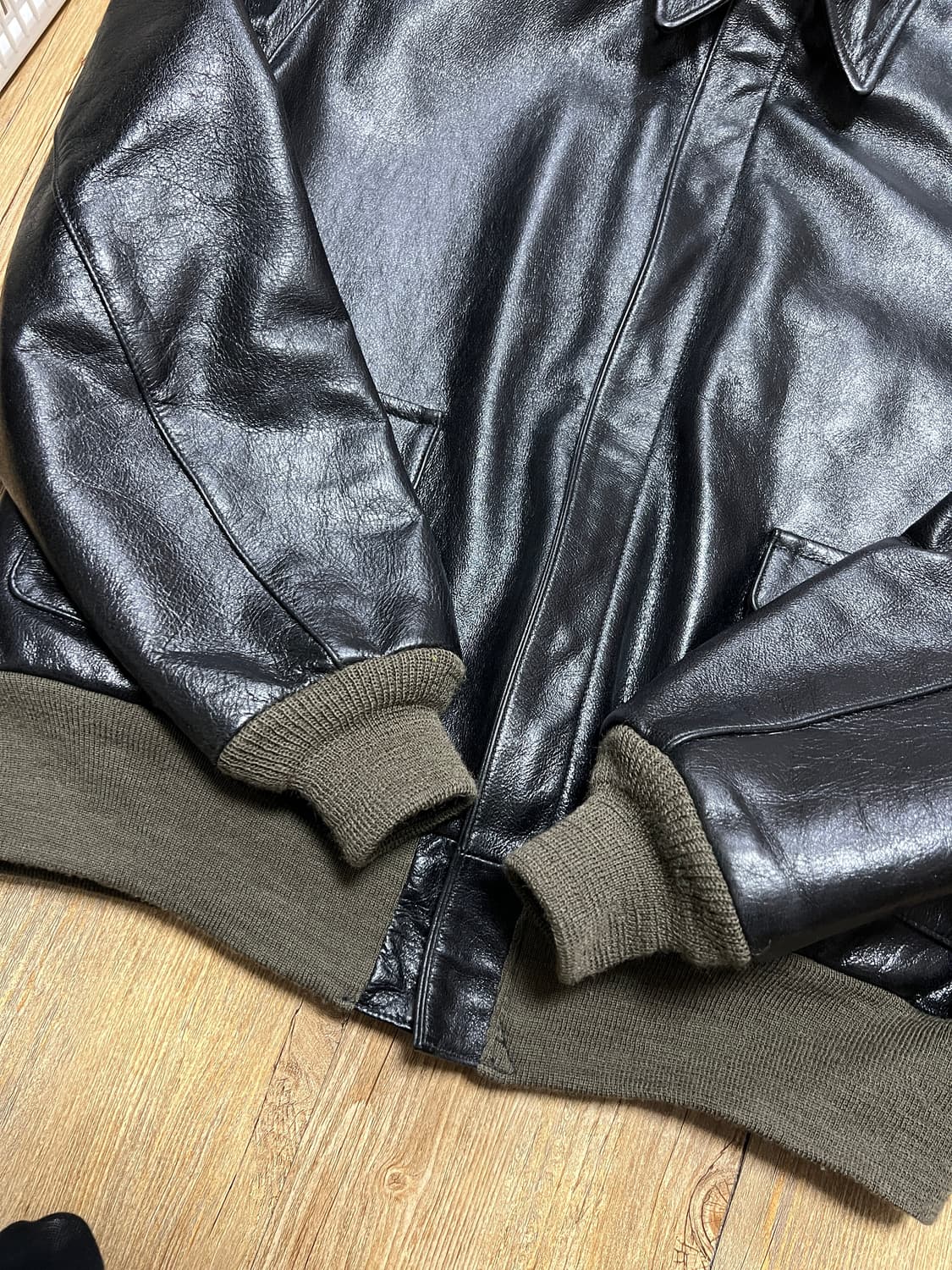택포75) 아카펠라클로딩 A-2 자켓 46 홀스하이드 말가죽 a2 상품이미지5