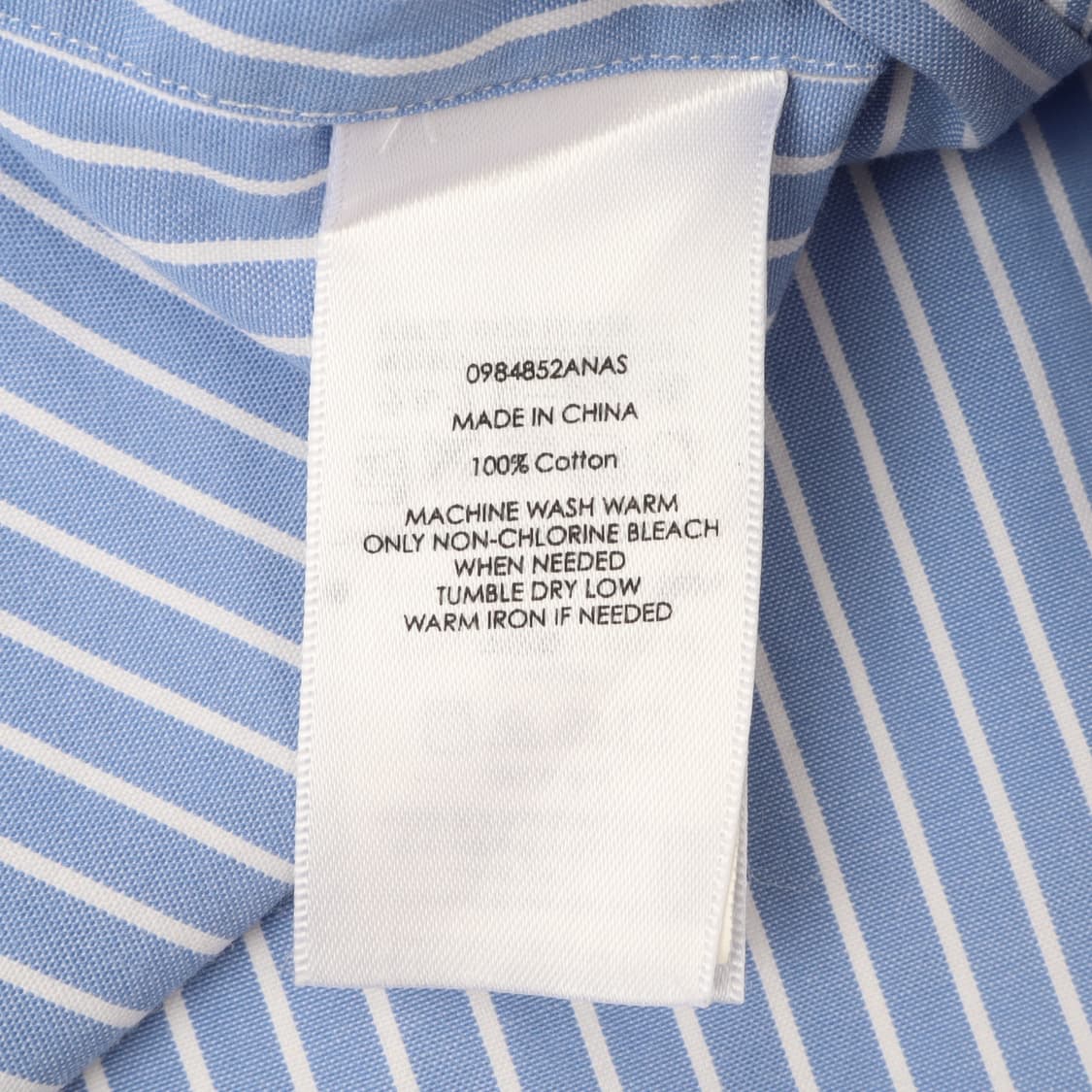 폴로 랄프로렌 라이트 블루 스트라이프 코튼 셔츠 상품이미지9