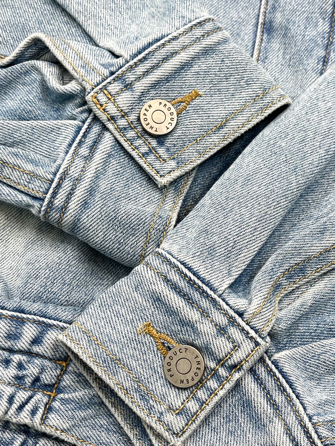 더오픈프로덕트 워시드 데님 봄버 자켓 상품이미지5