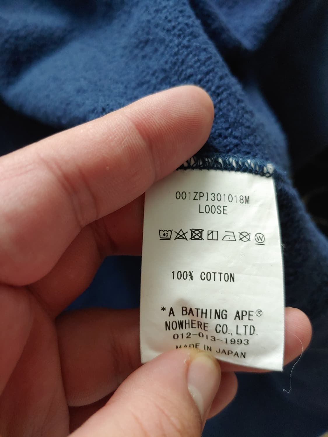 [2XL] 베이프 자이언트 블루카모 루즈핏 샤크 후드 집업 상품이미지5