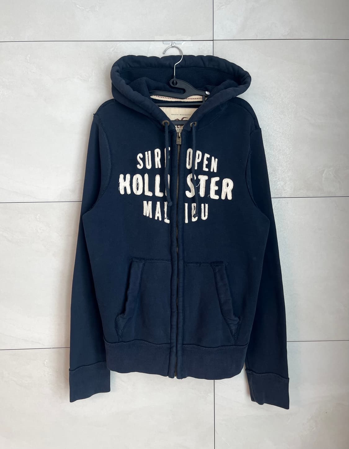 홀리스터 스펠 로고 후드집업 네이비 [M] 상품이미지1