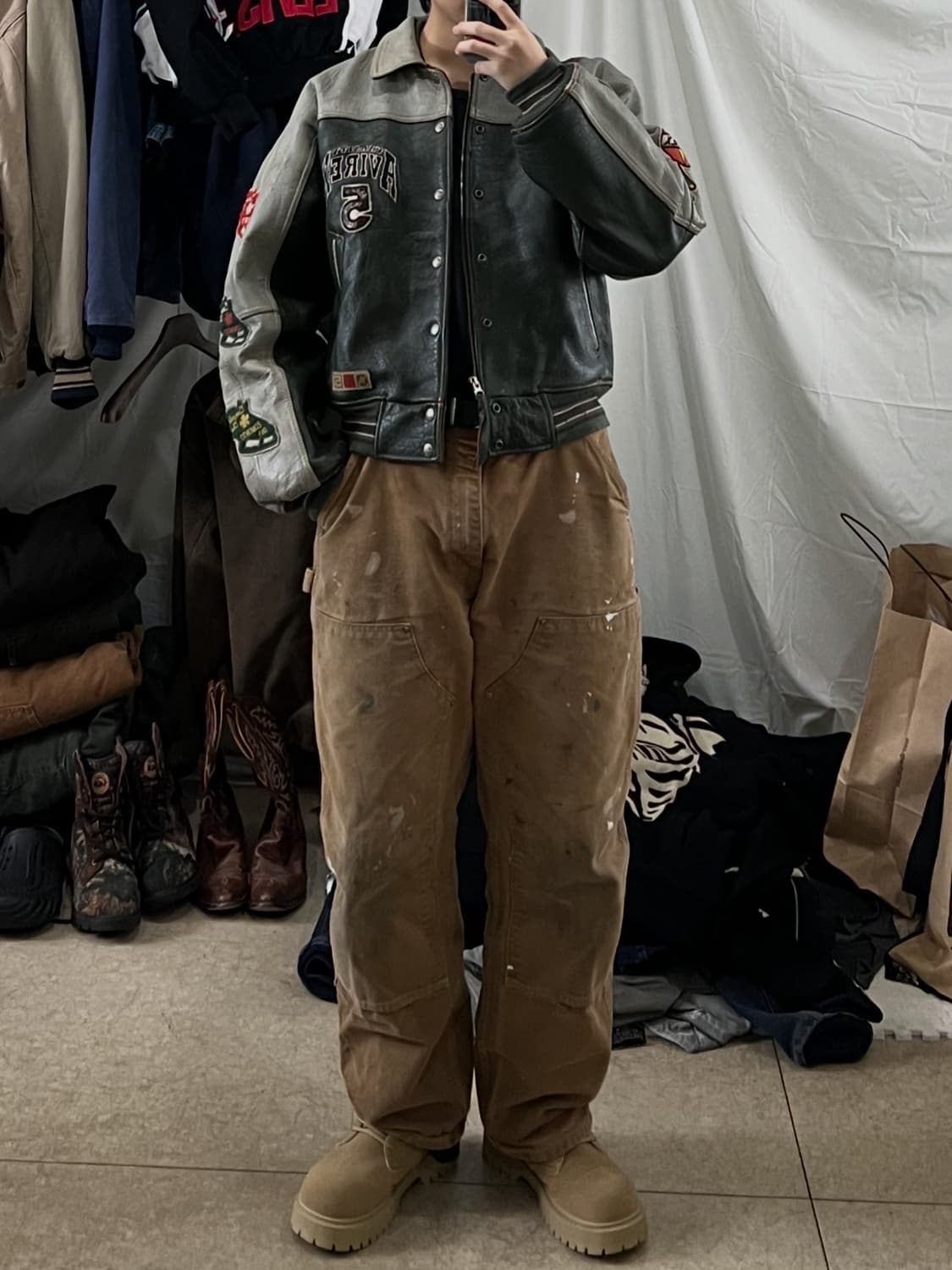 아비렉스 가죽자켓 바시티자켓 상품이미지5