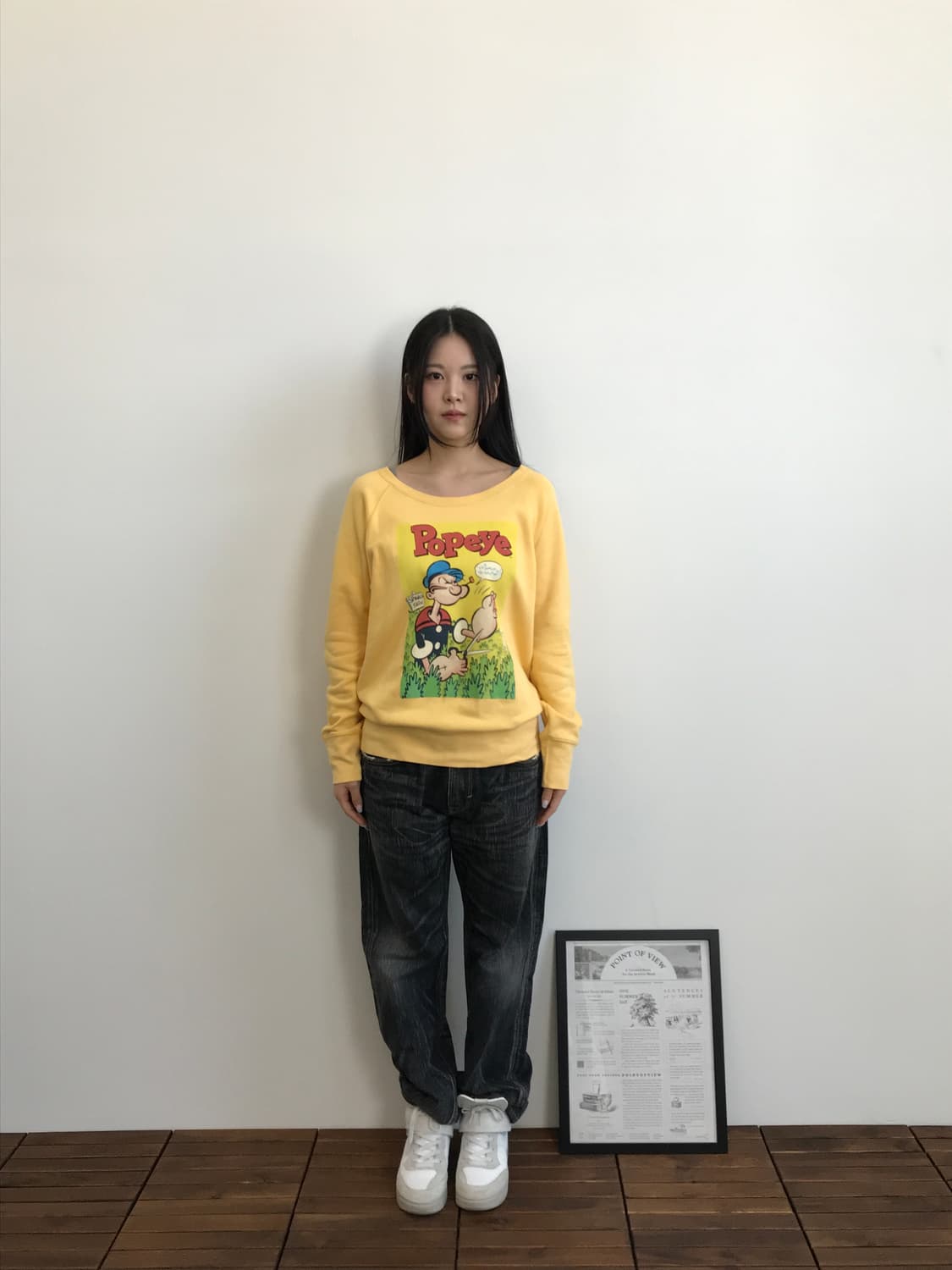 Uniqlo UT Popeye Sweatshirt Yellow 상품이미지1