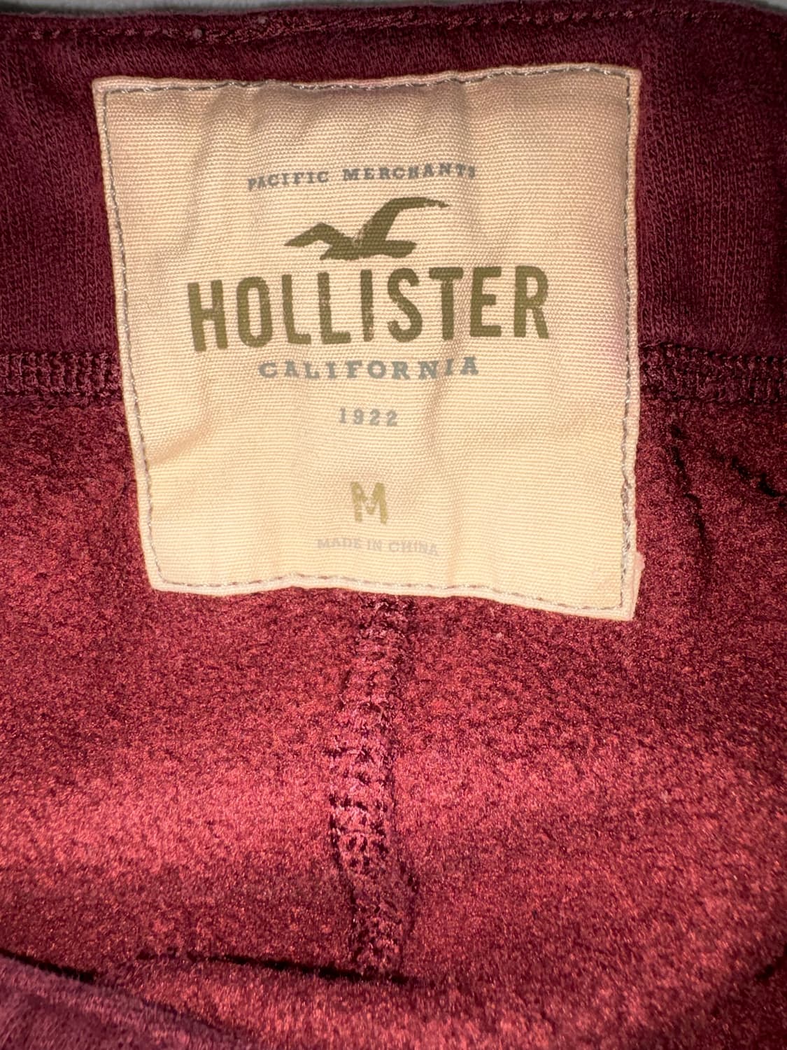 Hollister 버건디 로고 스웻팬츠 상품이미지3