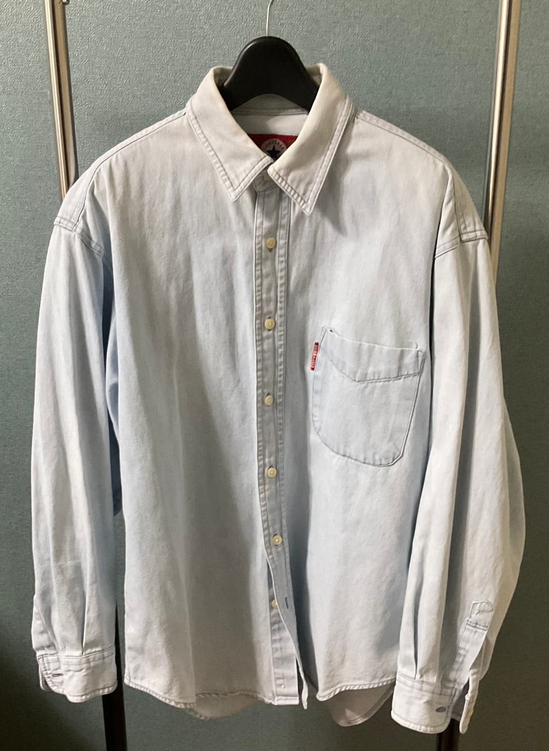 컨버스 빈티지 워시드 데님 셔츠 상품이미지1