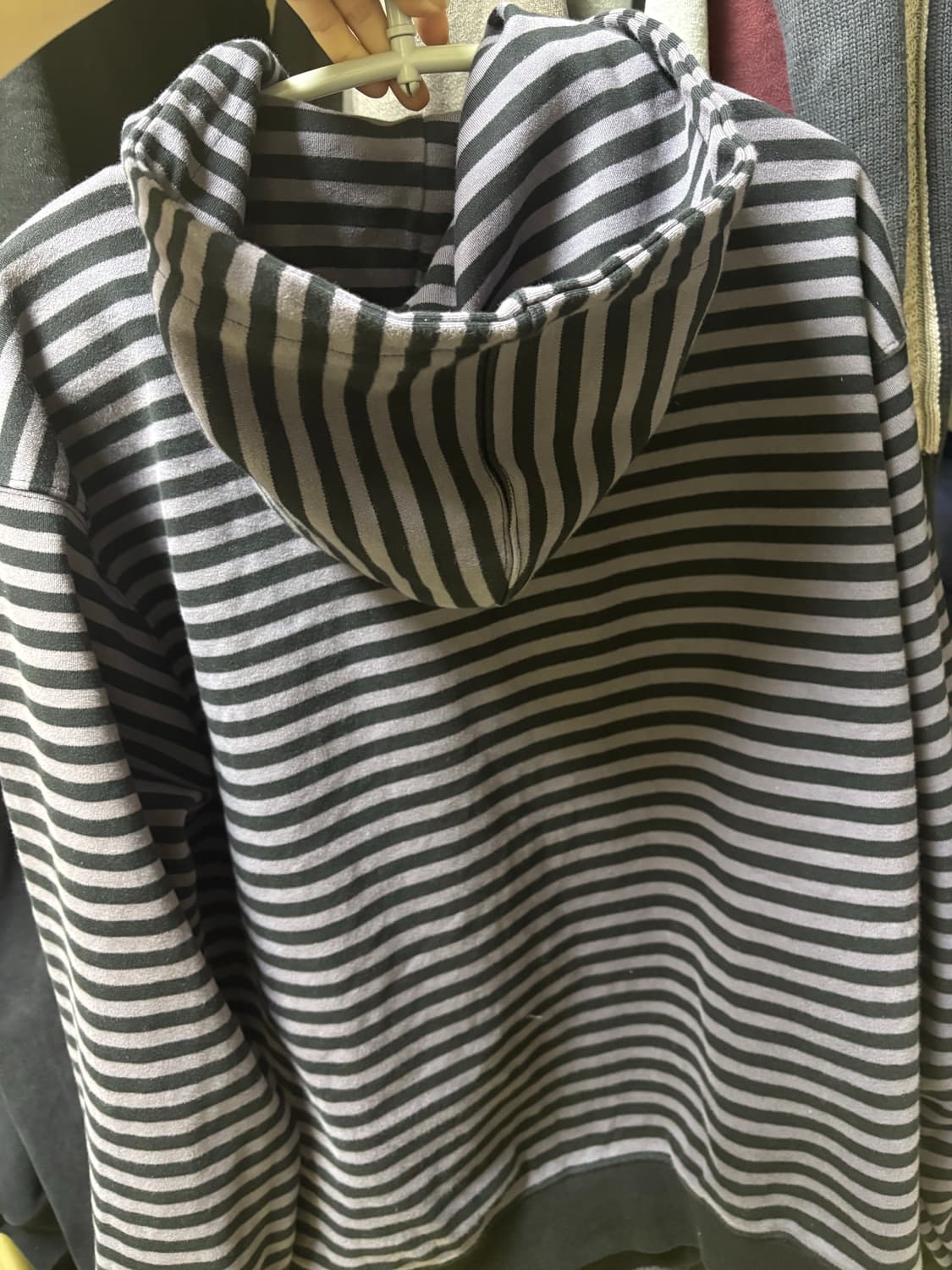 더콜디스트모먼트 스트라이프 후드집업 L사이즈 상품이미지4