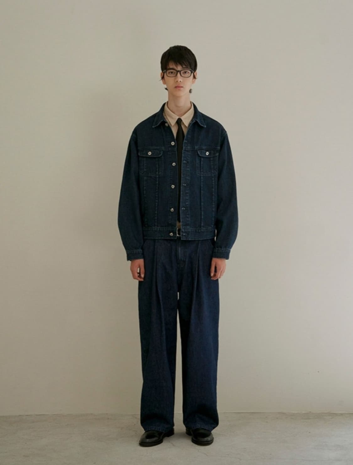 (품절)라퍼지스토어 파인 생지 데님 셋업 인디고 블루 (상:M 하:30) 상품이미지1