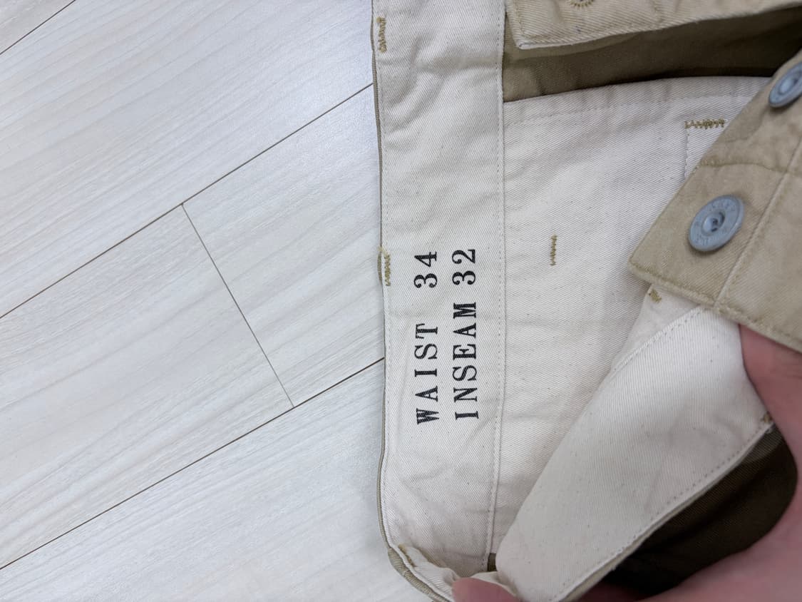 브론슨 1942 치노 팬츠 카키 us army 치노 트라우저 34사이즈 상품이미지4