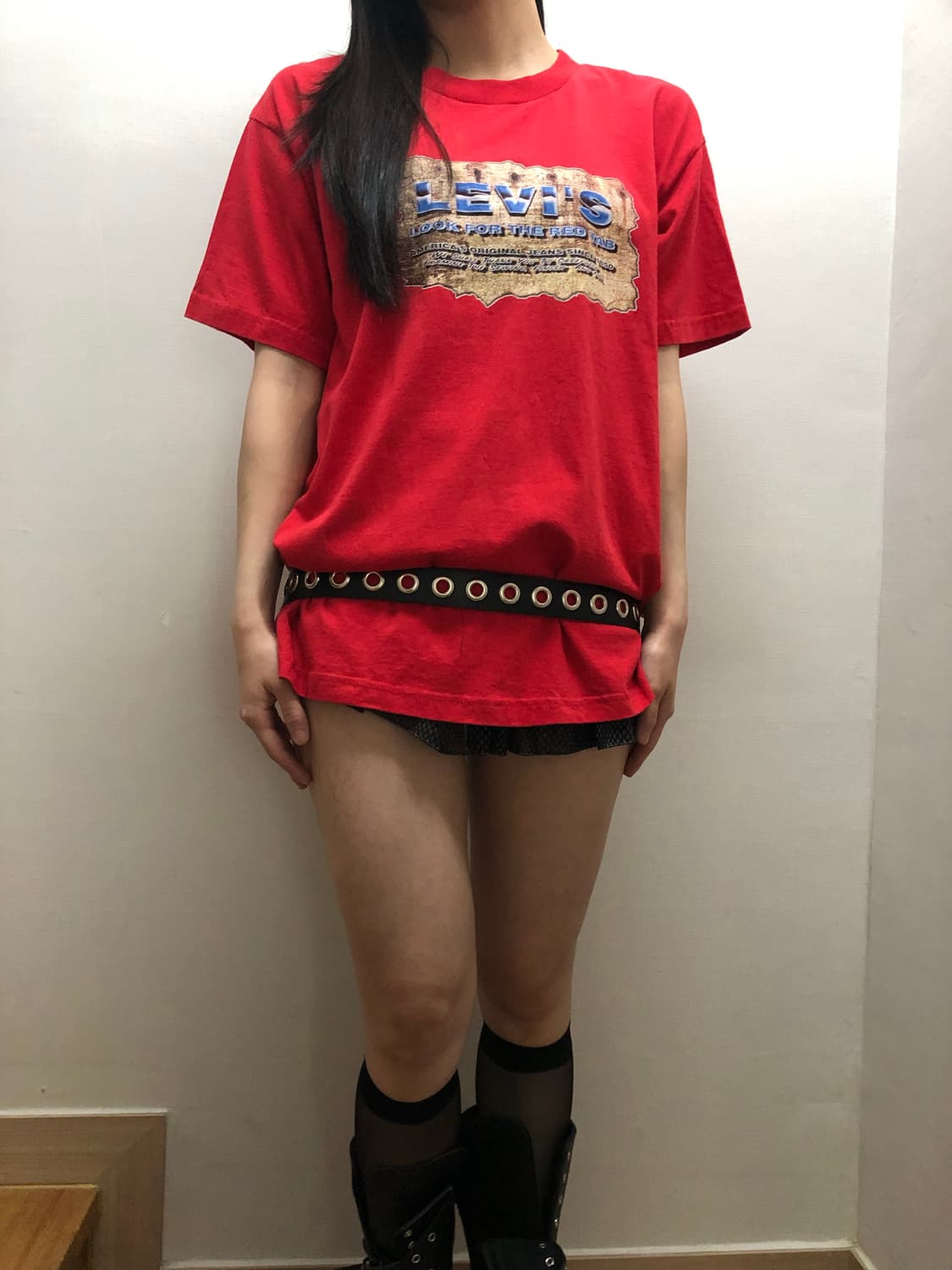 빈티지 리바이스 레드 반팔 상품이미지3