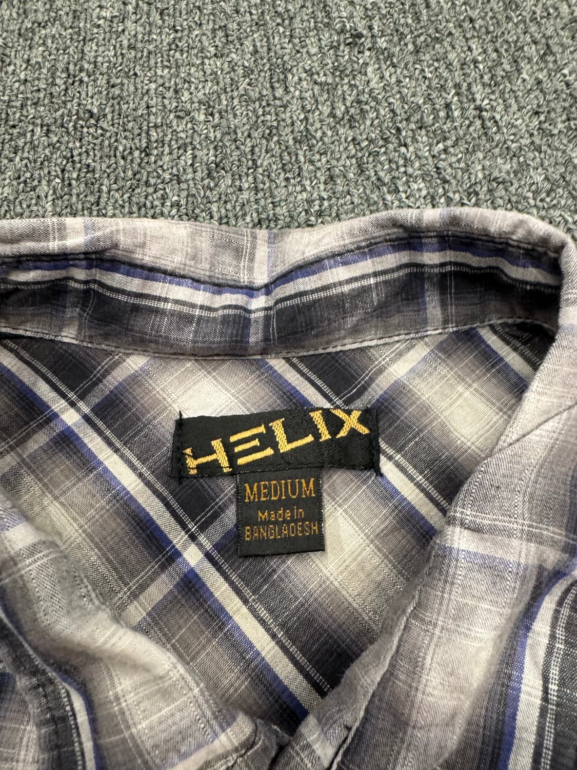 M)HELIX 빈티지 자수 체크 긴팔셔츠 상품이미지4