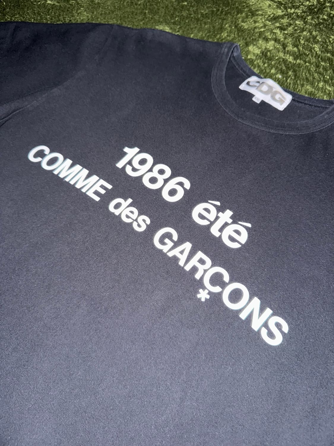 [XXL] 꼼데가르송 CDG 1986 로고 티셔츠 블랙 상품이미지2