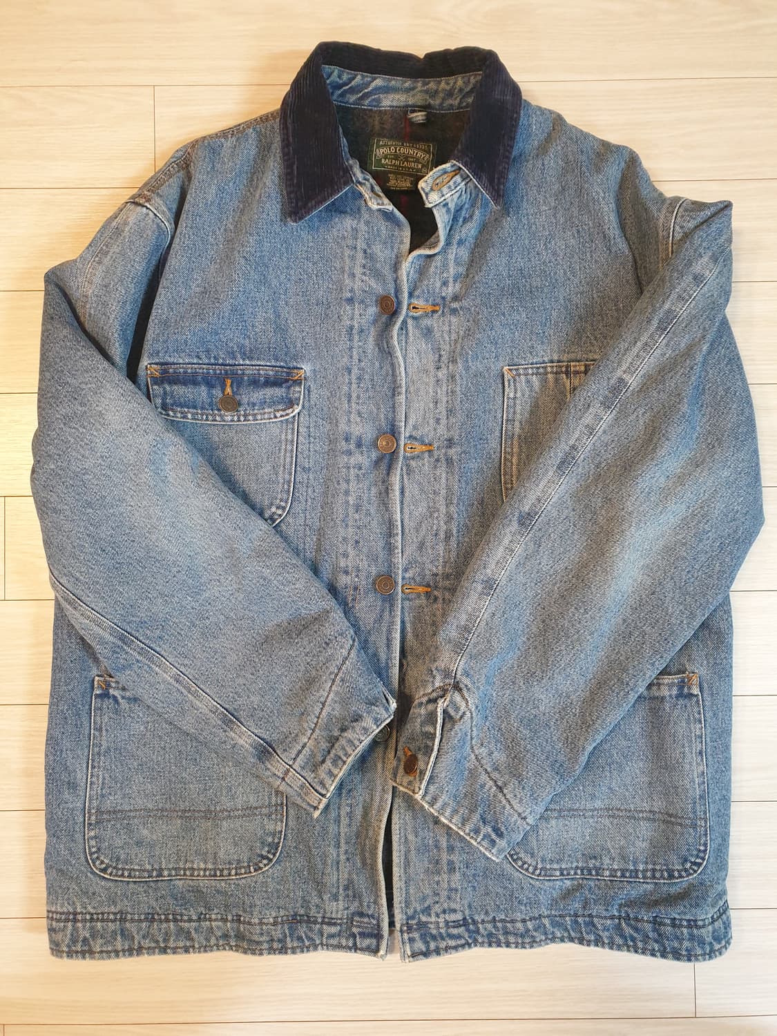 90s 폴로 컨트리 데님 초어자켓 M 상품이미지2