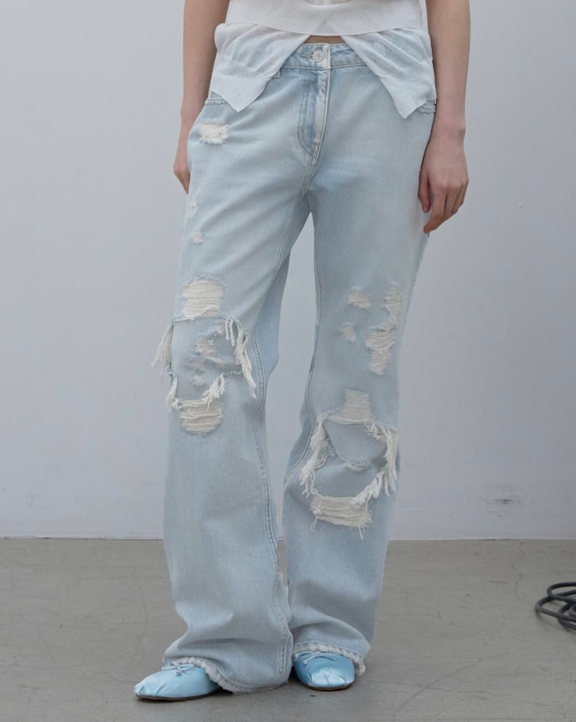 LCDC 워시드 팬츠 DISTRESSED WASHED DENIM 상품이미지1
