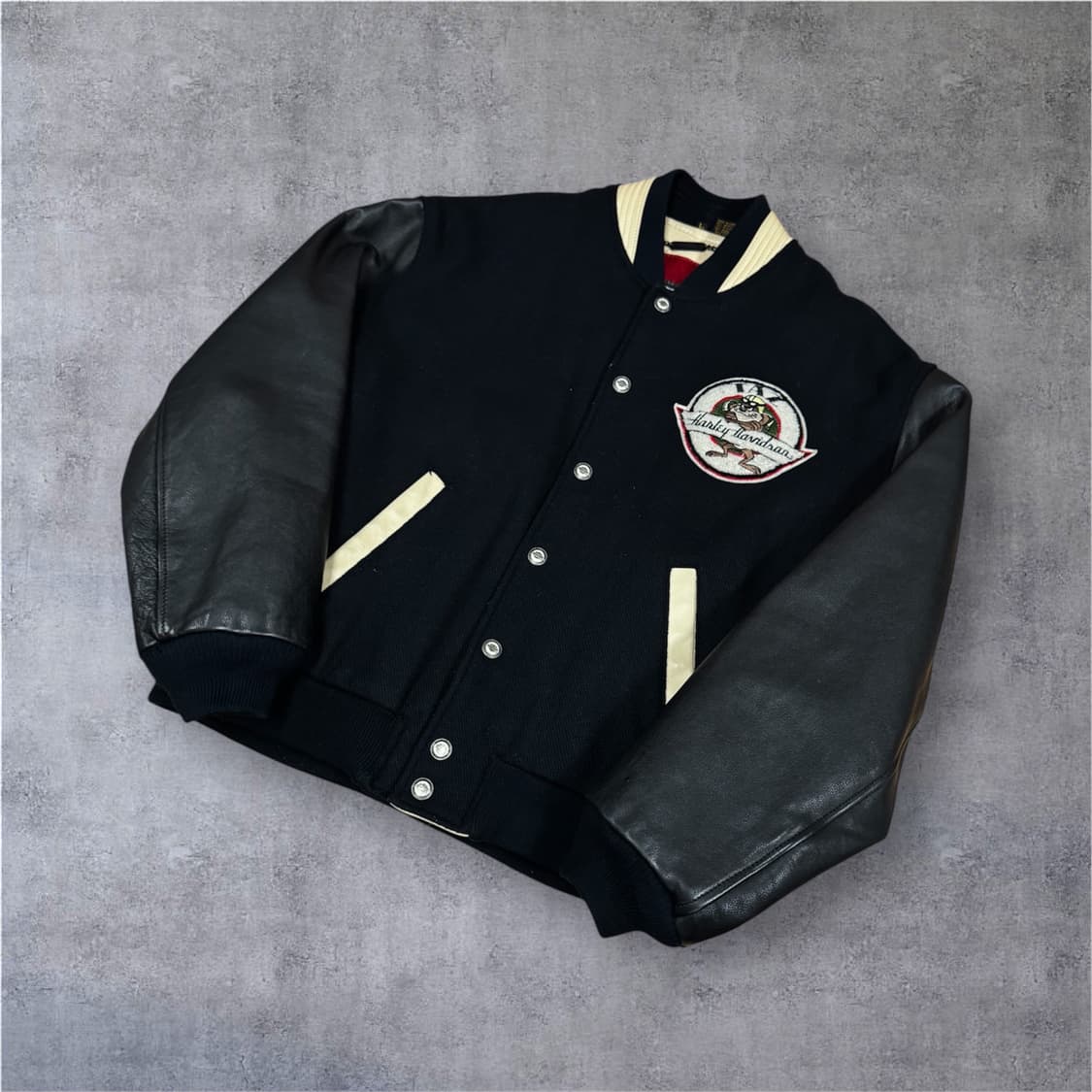 할리데이비슨 워너브라더스 타즈 레더 바시티 자켓L 상품이미지4