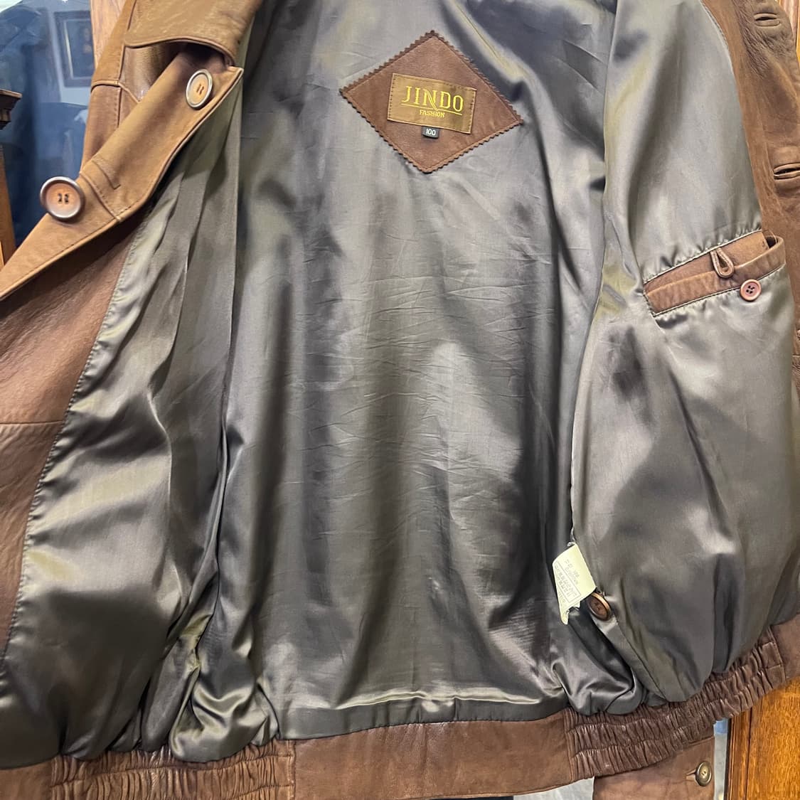 90's vintage leather jacket 상품이미지5