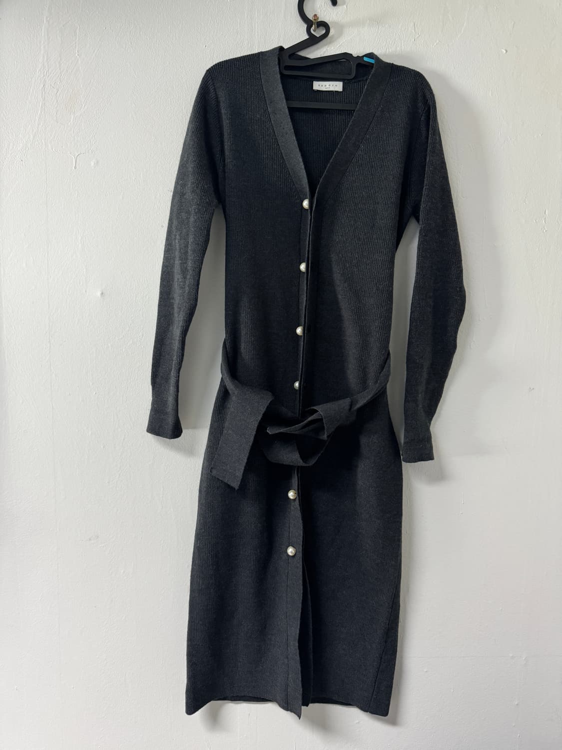 여성 산드로 sandro 캐시미어 혼용 진주 드레스 가디건 상품이미지4