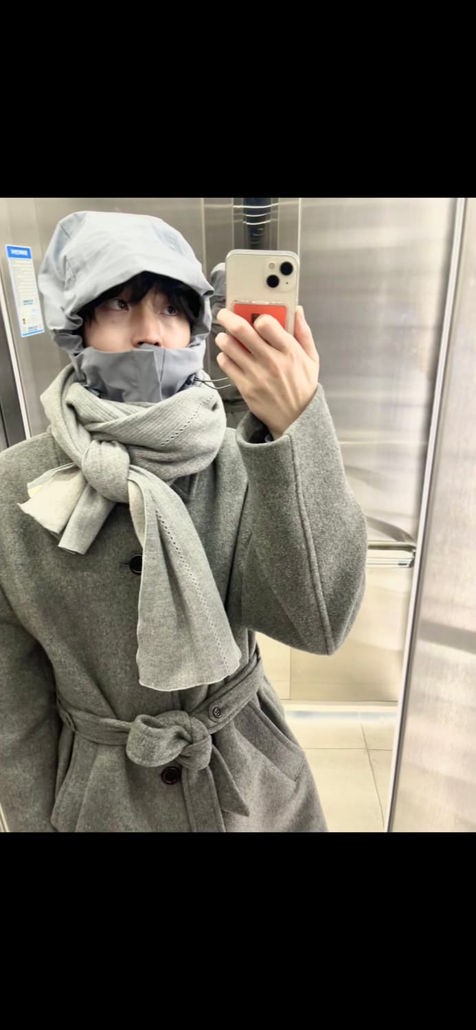 xlim 후드 머플러 라이트 그레이 상품이미지3