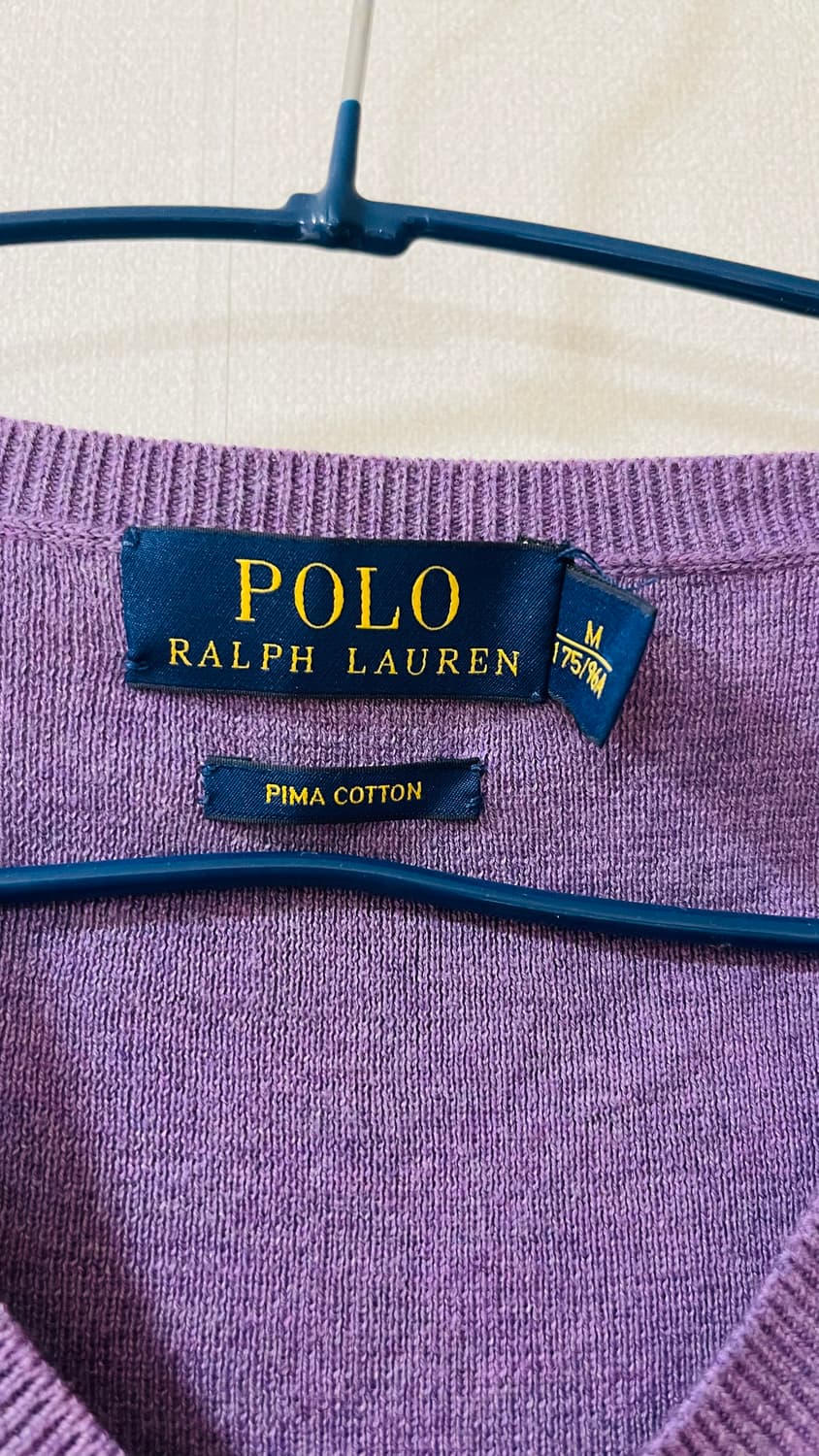 폴로 랄프로렌 피마코튼 브이넥 니트 M(175/96A) 실착 3회 상품이미지3