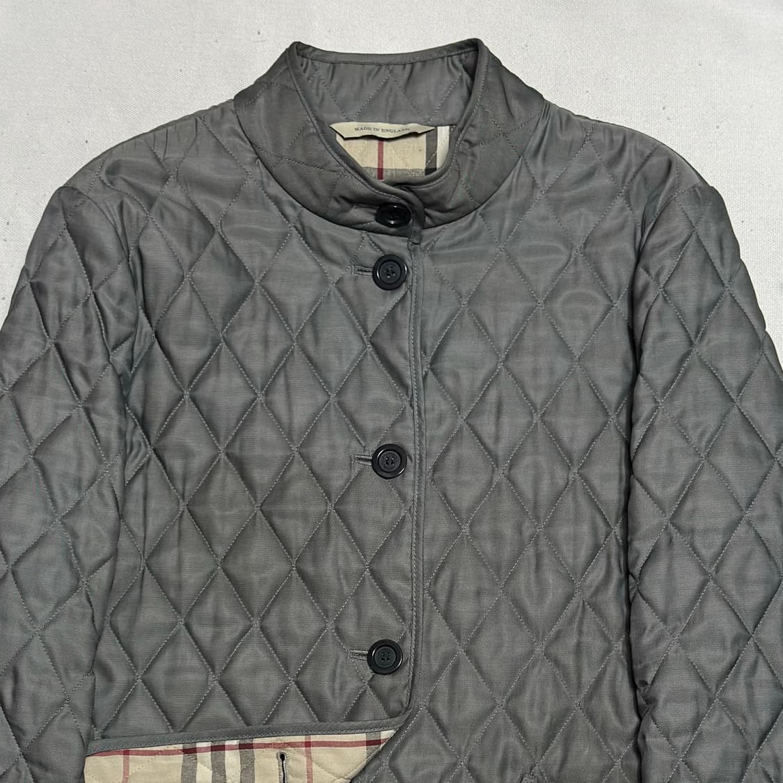 M 버버리 여성용 그레이 퀼팅 자켓 상품이미지1