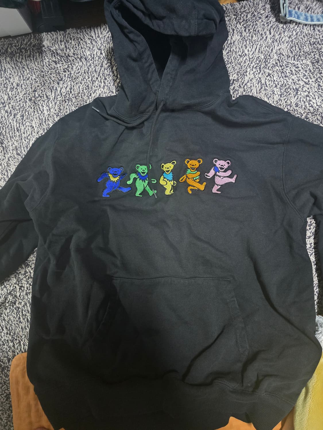 디스이즈네버댓 x 그레이트풀 데드 댄싱 베어스 후드 블랙 상품이미지1