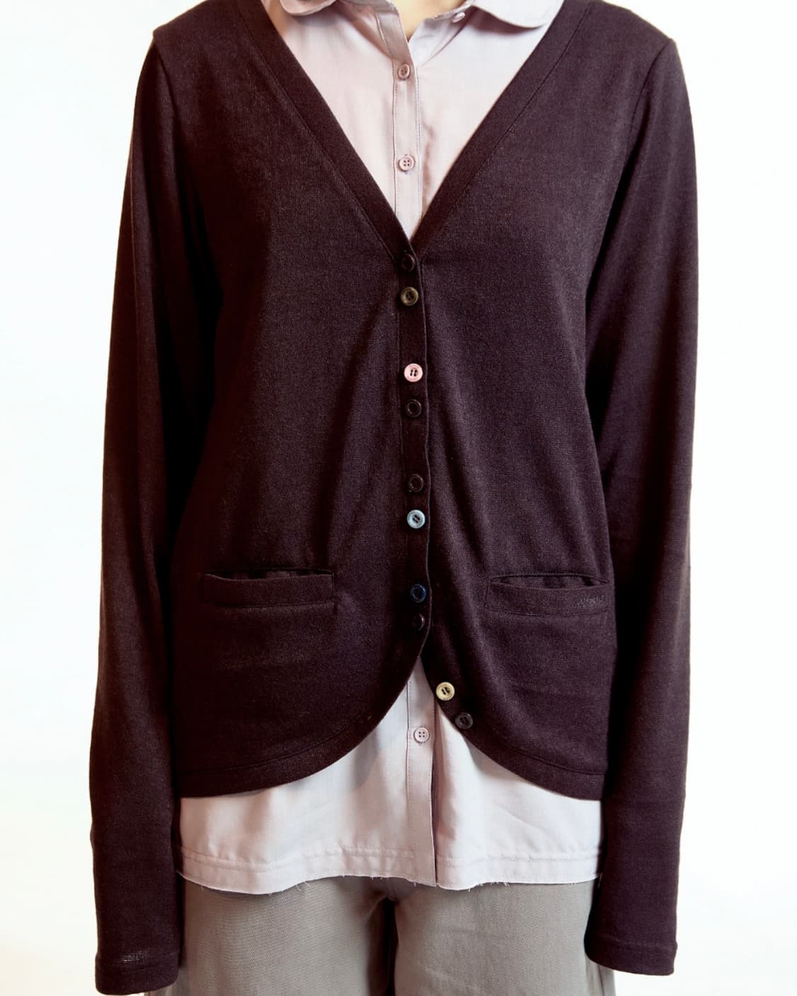 코이세이오 셔츠가디건_브라운, 2사이즈 상품이미지3