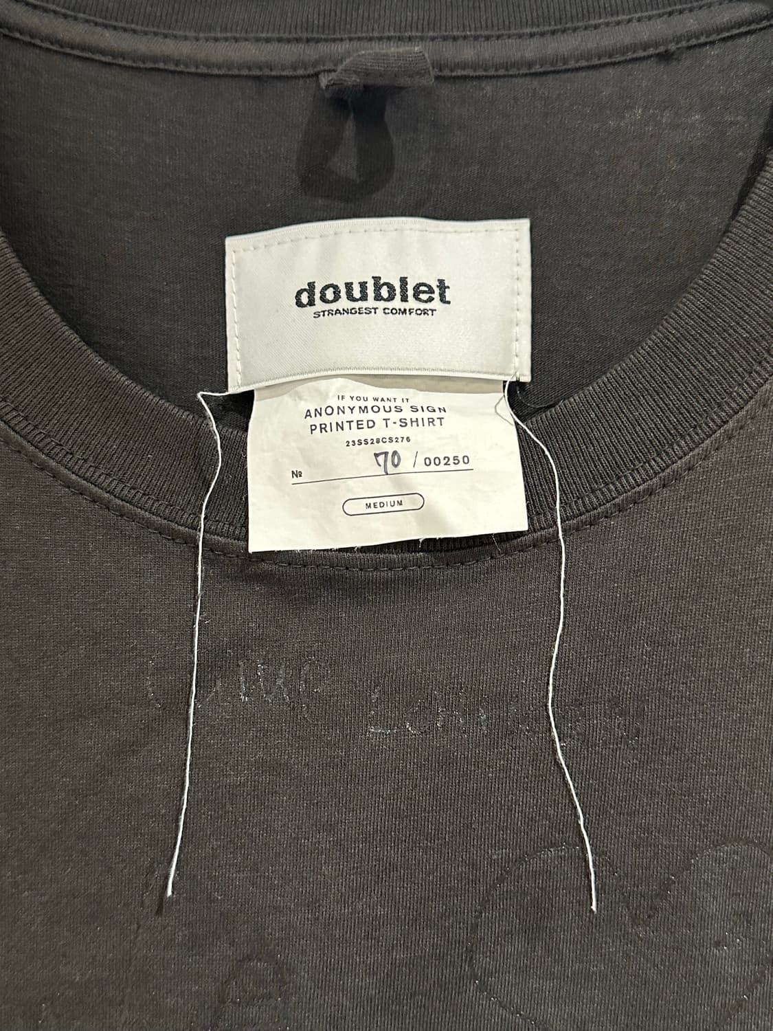 더블렛 사인 프린팅 티셔츠 M 상품이미지3