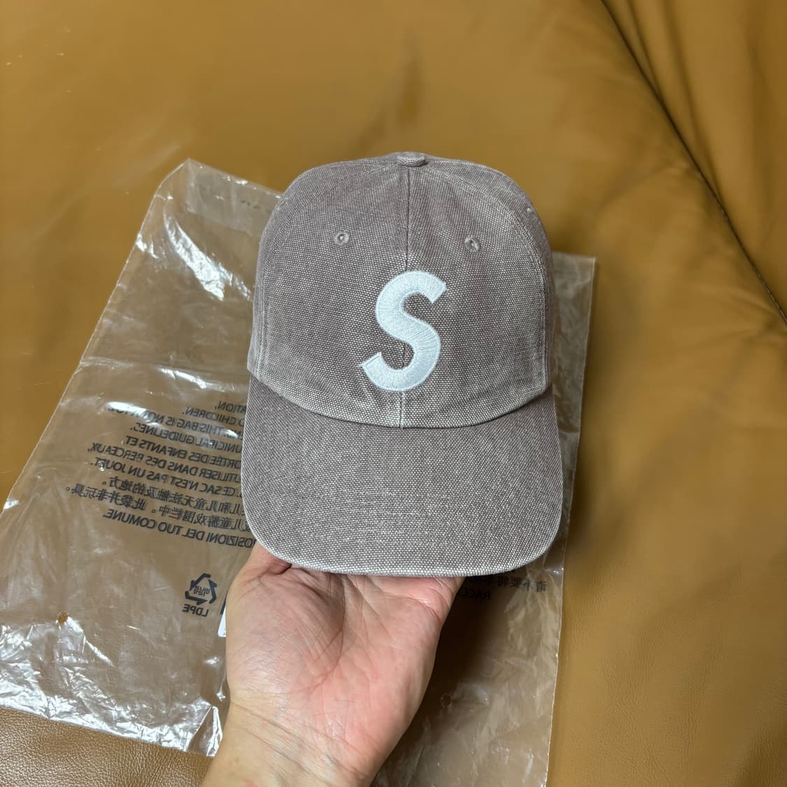 Supreme 슈프림 피그먼트 워시드 카키 S로고 6패널 볼캡 모자 상품이미지2
