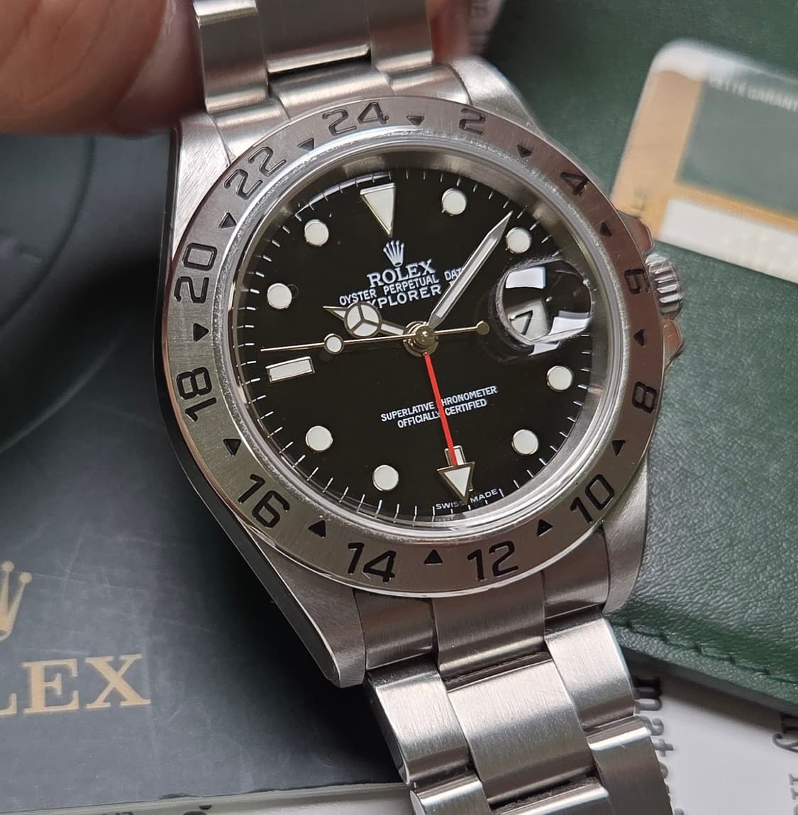 롤렉스 익스플로러2 Ref.16570 블랙다이얼 벤츠 핸즈 오토매틱  상품이미지2