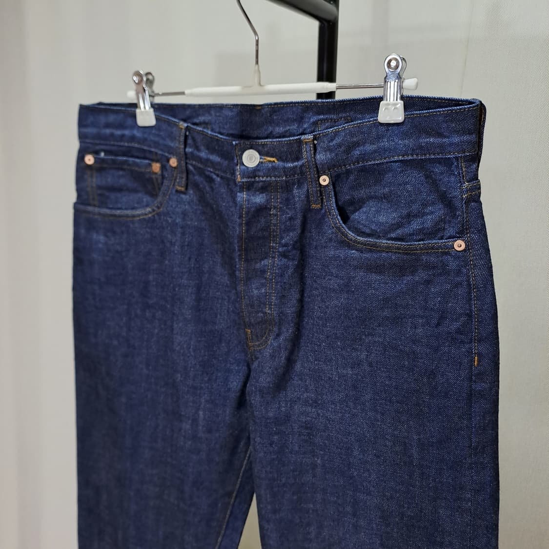 (택포) 아웃스탠딩 30S CINCH 백 셀비지 와이드팬츠 32 B234 상품이미지2