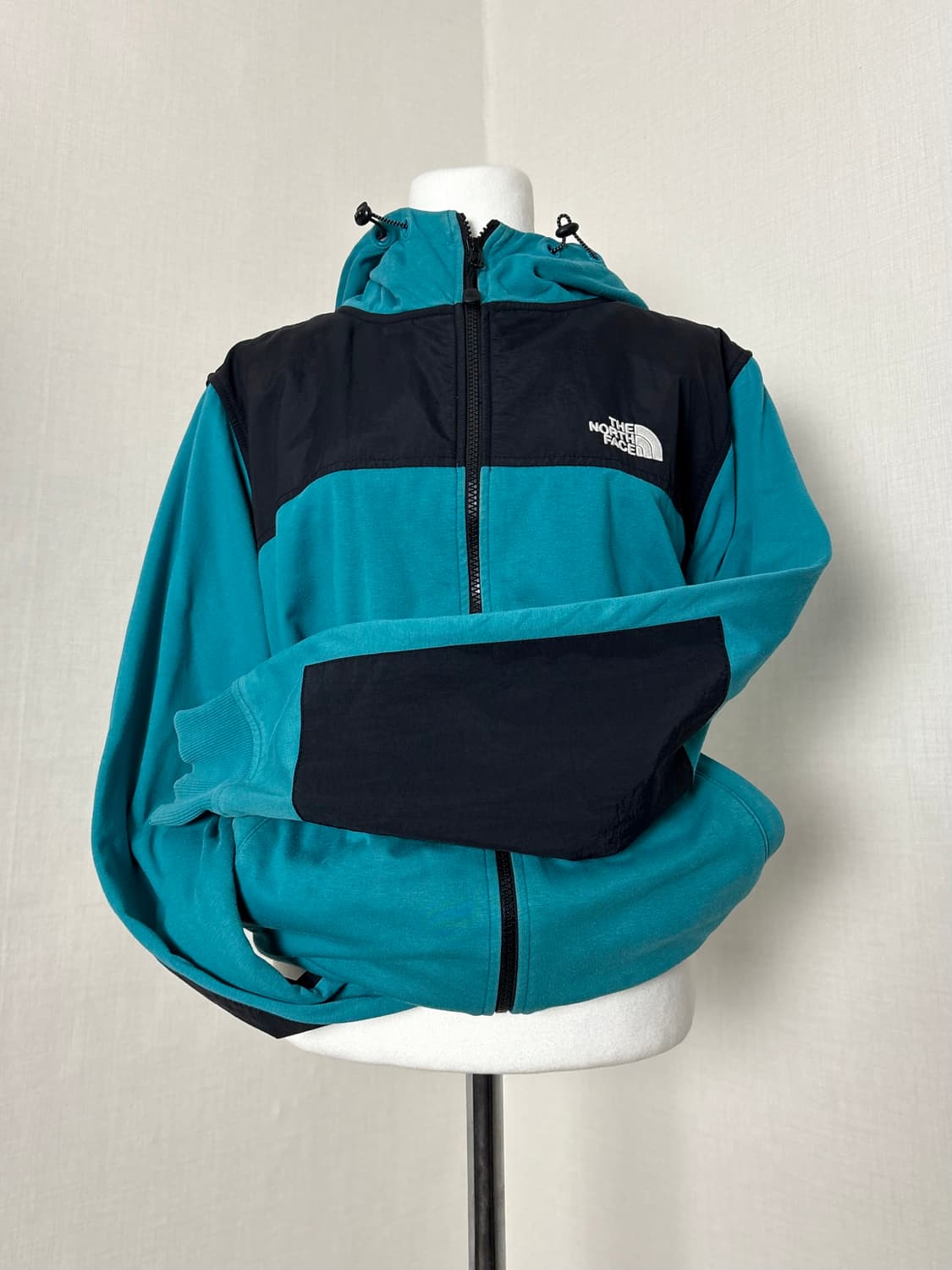 노스페이스 민트 블랙 배색 후드집업 상품이미지1