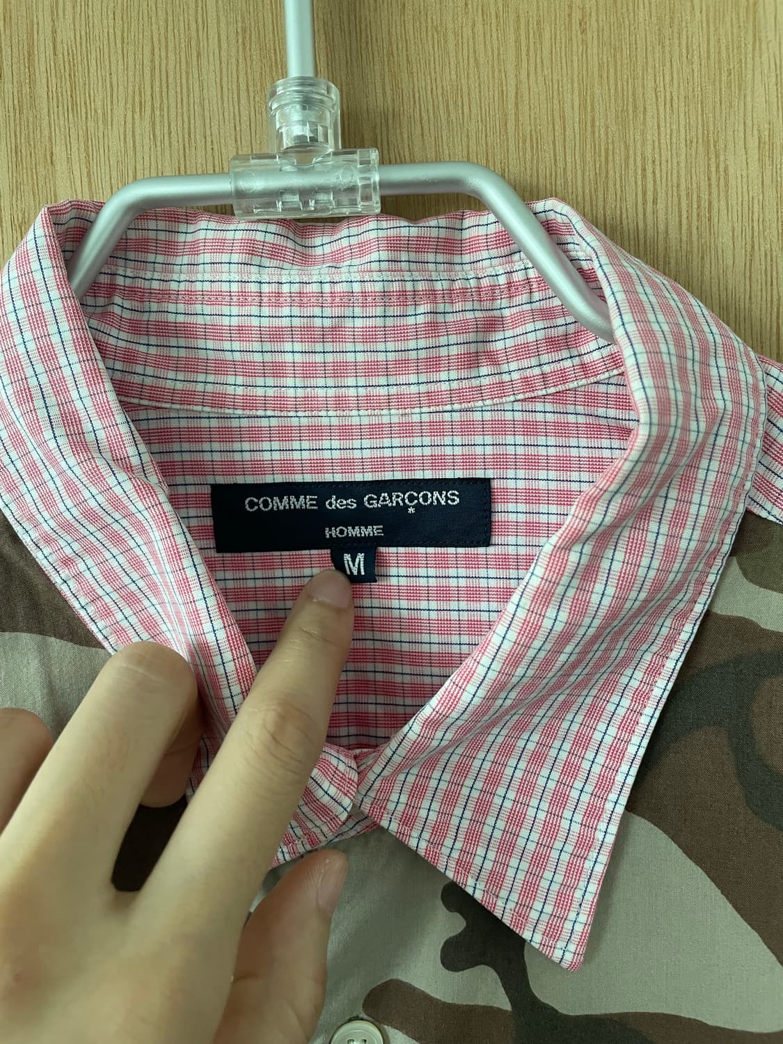 꼼데가르송 옴므 카모 절개 셔츠 상품이미지3