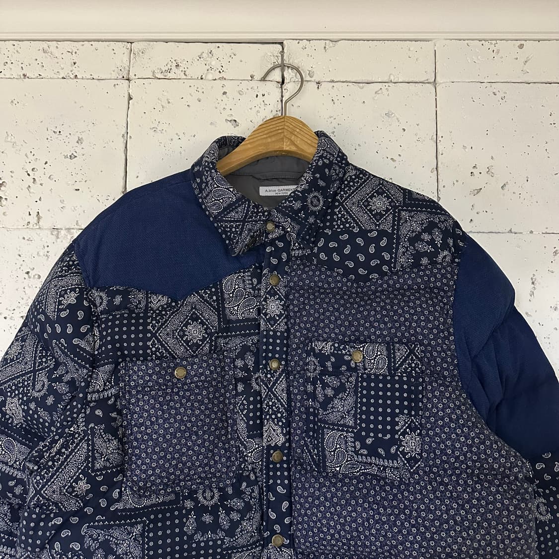 L 어블루 가먼츠 페이즐리 패딩셔츠 양면 상품이미지2