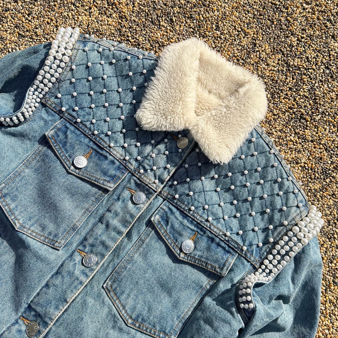 Sandro 데님 시어링 자켓 상품이미지2