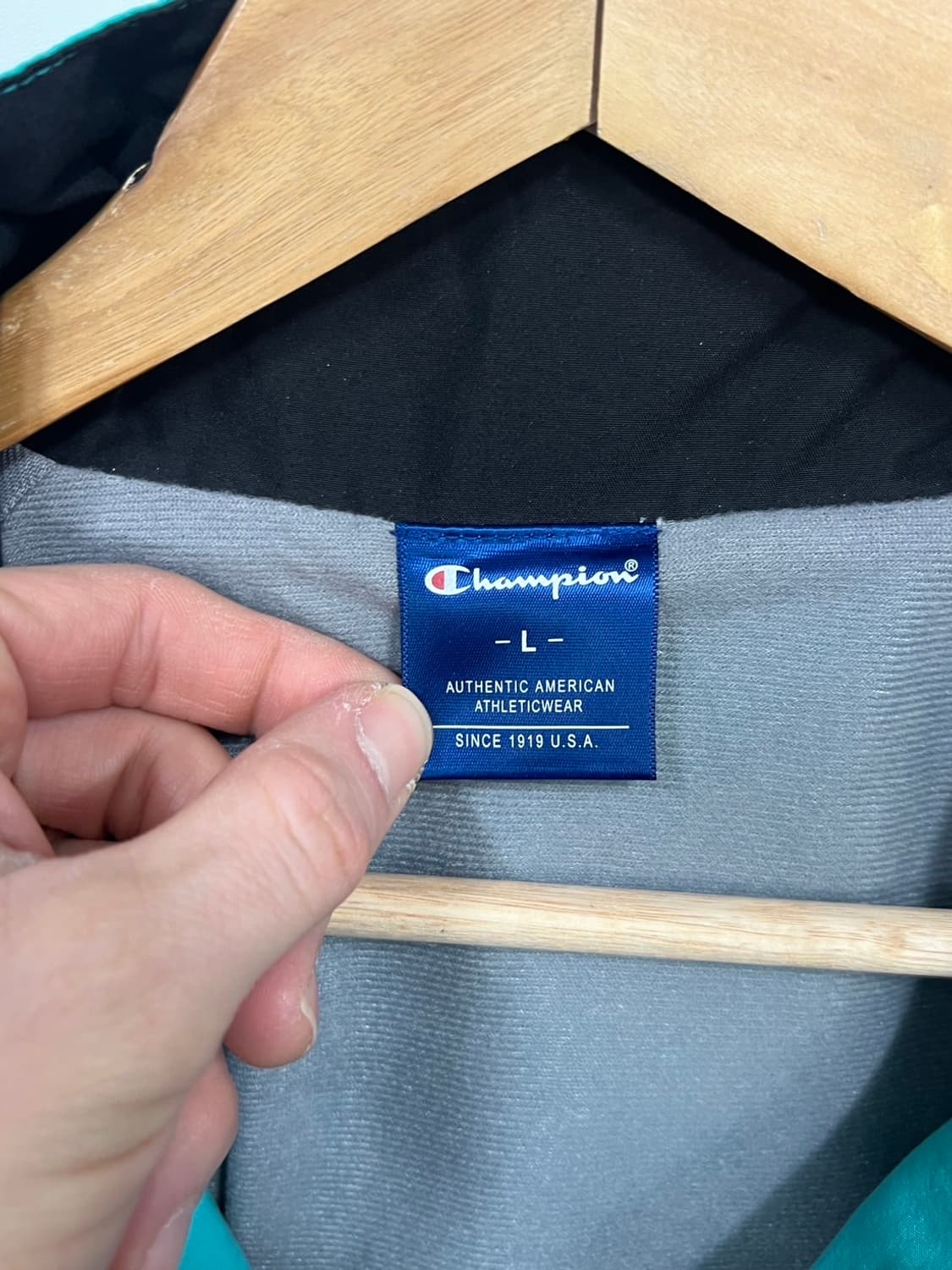 챔피온 투 블록 배색 올드스쿨 바람막이 상품이미지4