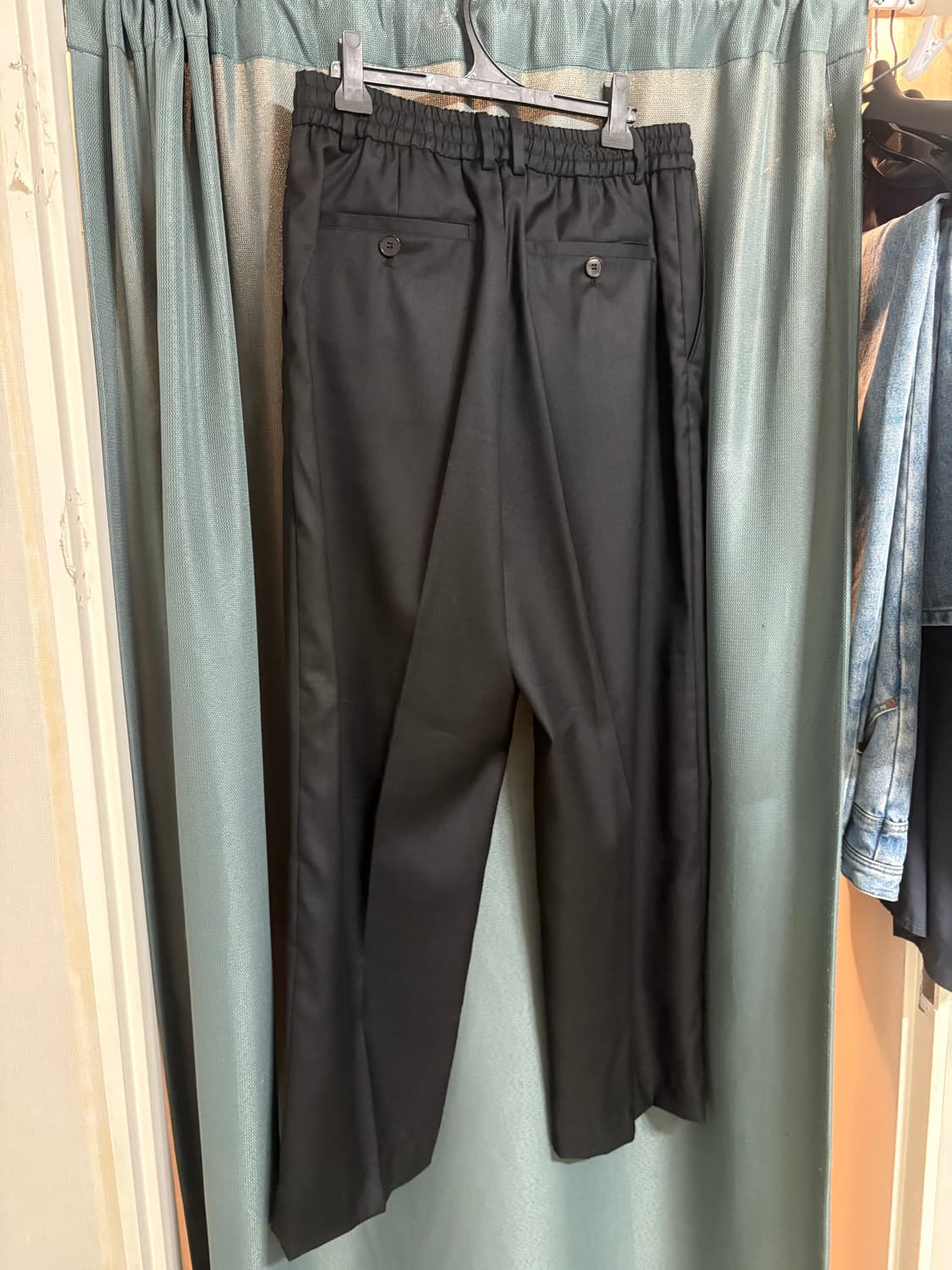 (새상품) 토니웩 tonywack 반밴딩 울슬랙스 바지 32~34 블랙 상품이미지9