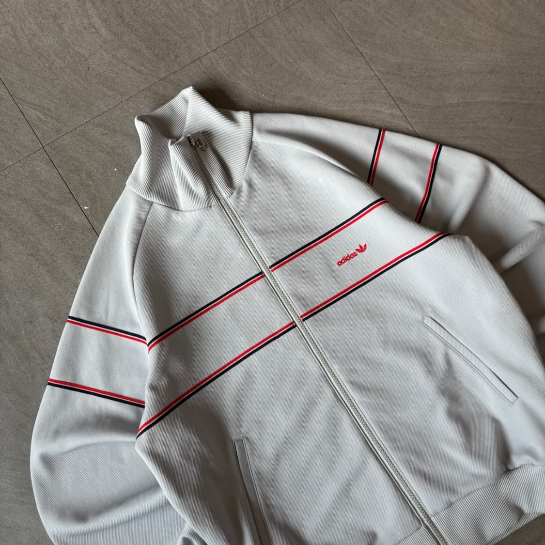 70년대 생산 아디다스 그레이 져지 자켓 상품이미지2