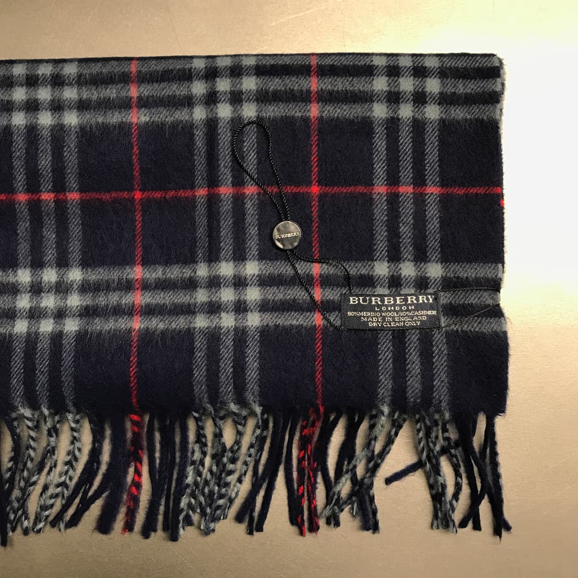 버버리 정품 메리노/캐시미어 머플러 네이비 상품이미지3