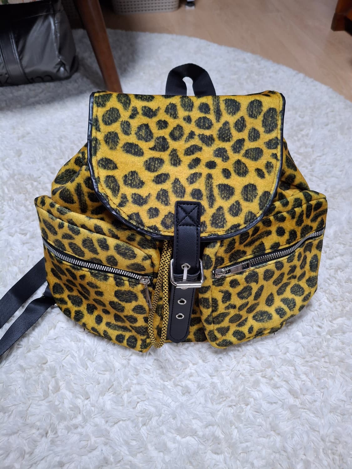 (마지막특가) 레오파드 미니백팩 옐로우 새상품 상품이미지1
