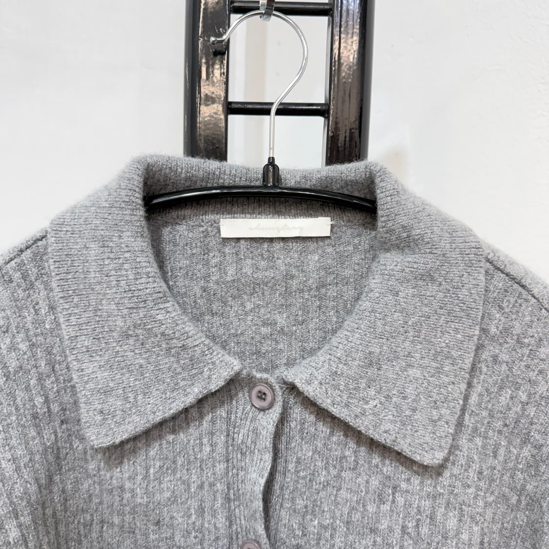 츄니토리 캐시미어 울 카라 단추 긴팔가디건 4070 상품이미지2